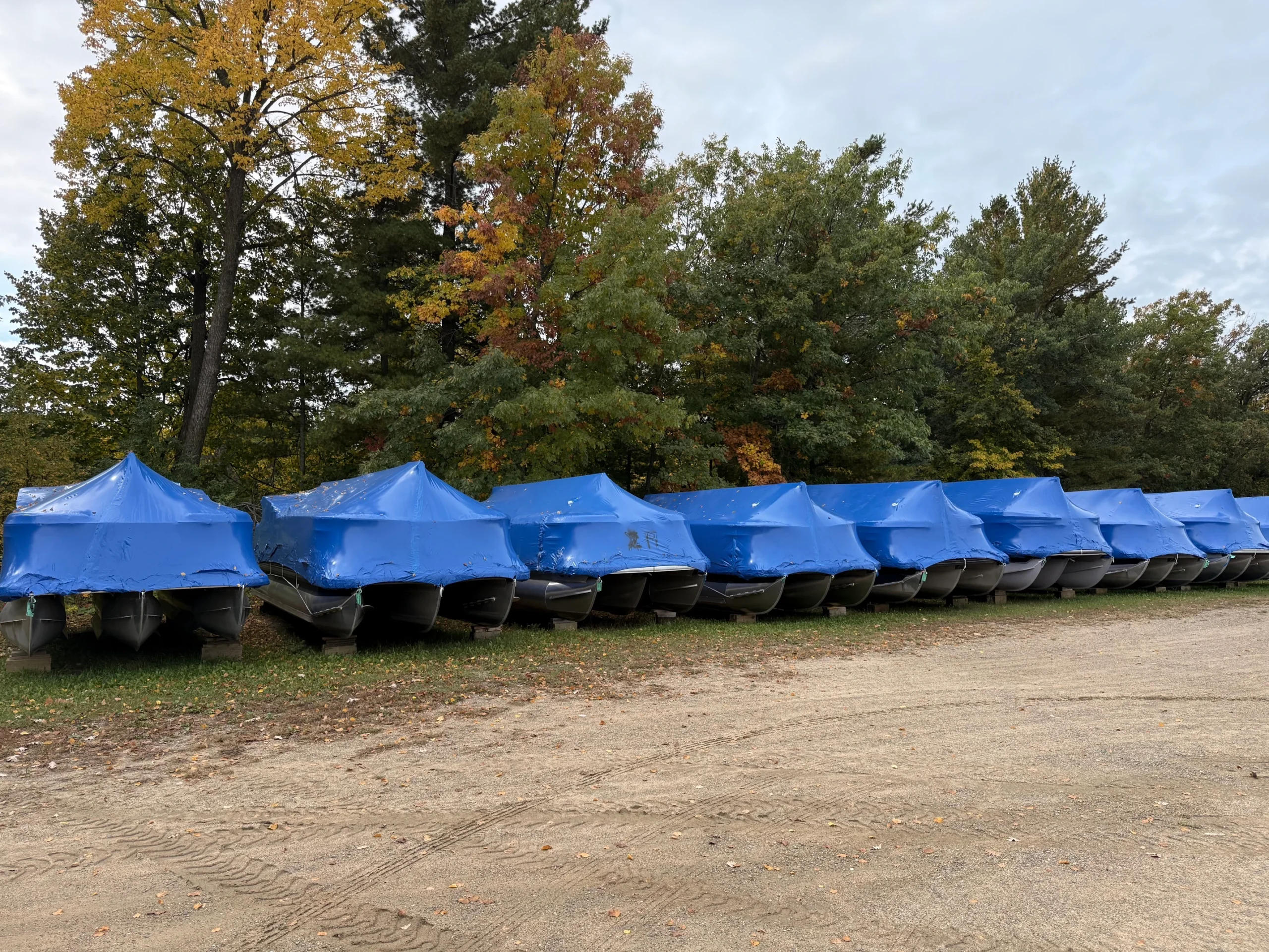 Boats stored at Walker Marine